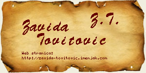 Zavida Tovitović vizit kartica